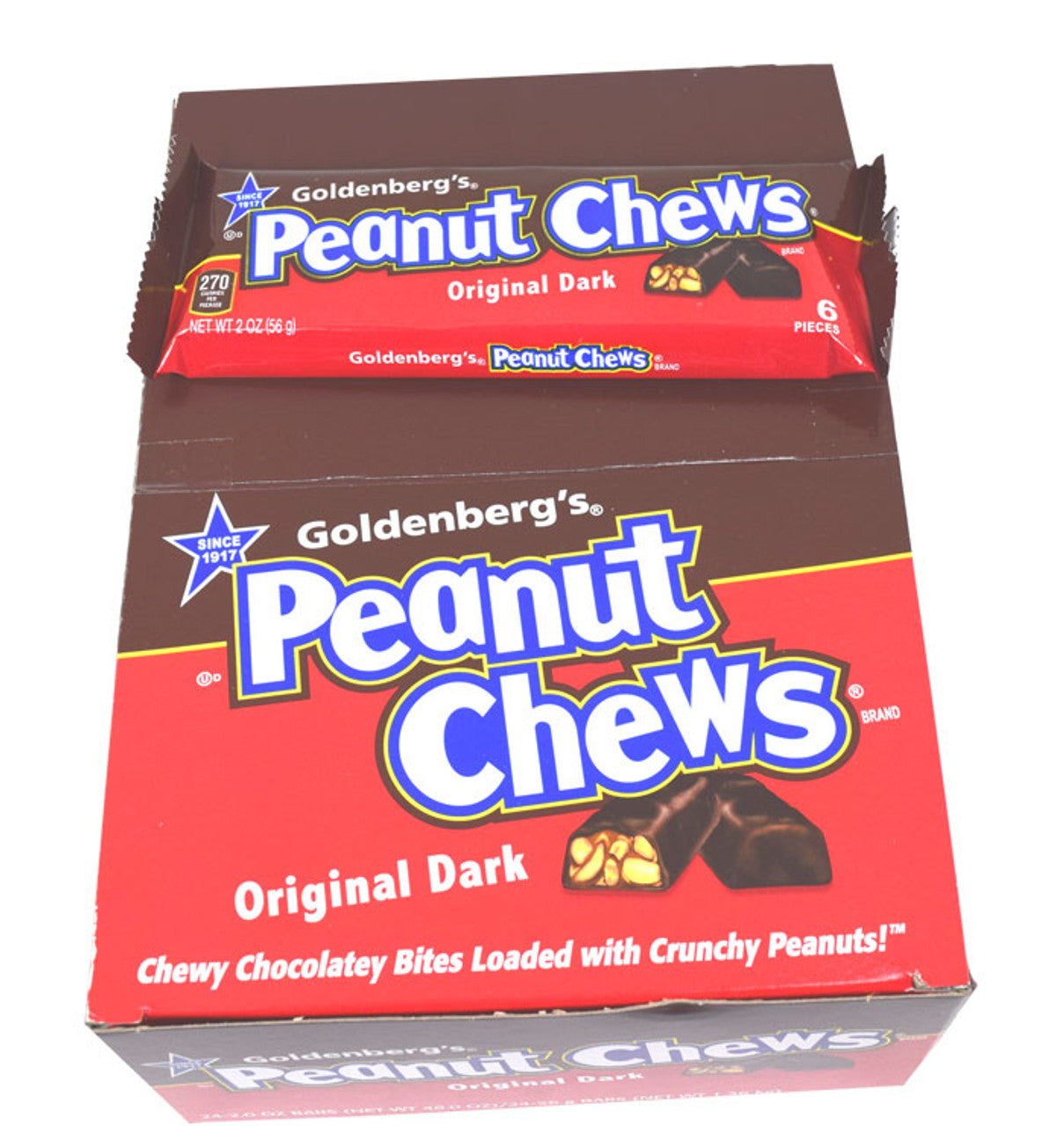 Goldenberg's Peanut Chews Original Dark 2oz - 24ct