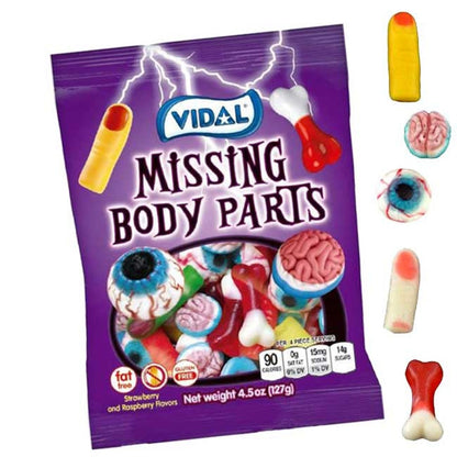 Vidal Gummi Missing Body Parts Bag 4.5oz - 6ct