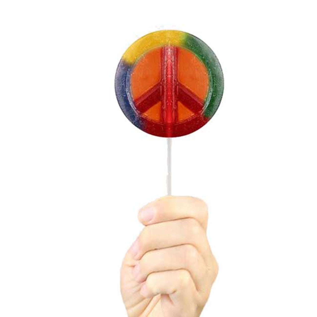 Gummy Peace Sign Lollipop - 12ct