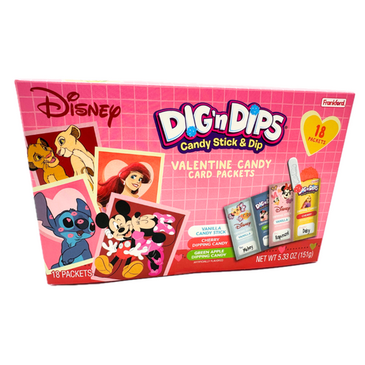 Disney Dig 'n Dips Valentine Candy Card Packets - 6ct