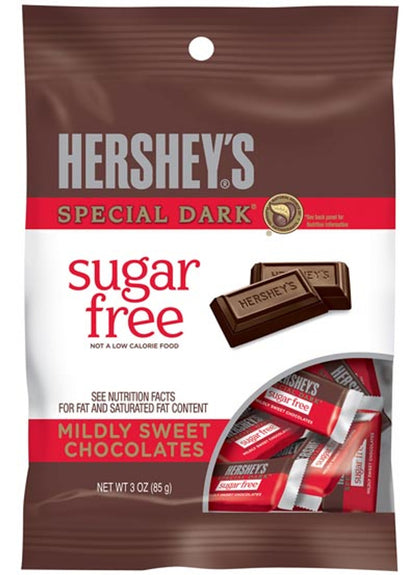 Hershey's Special Dark Bars Sugar Free Bag 3oz - 12ct