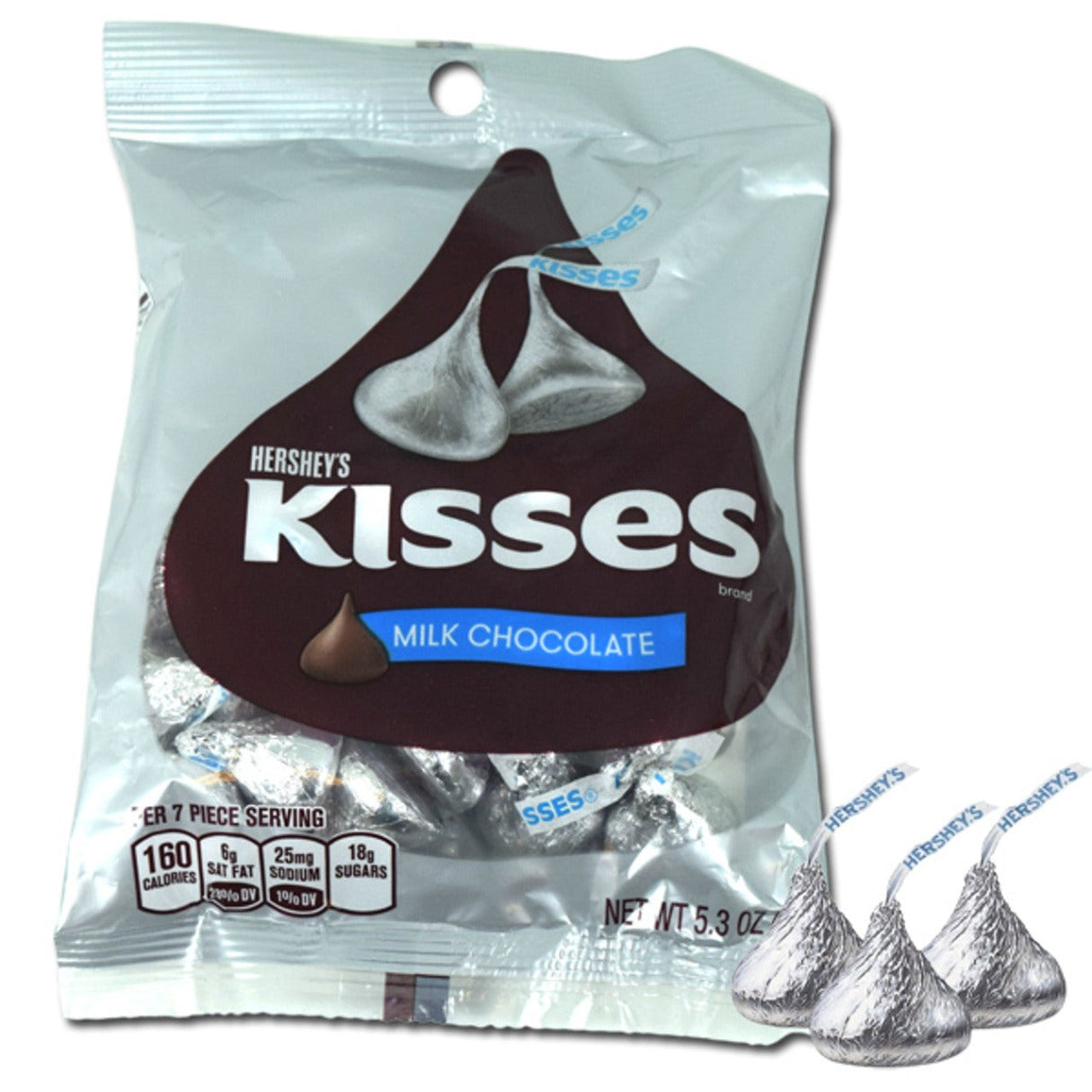 Hershey's Kisses Peg Bag 5.3oz - 12ct