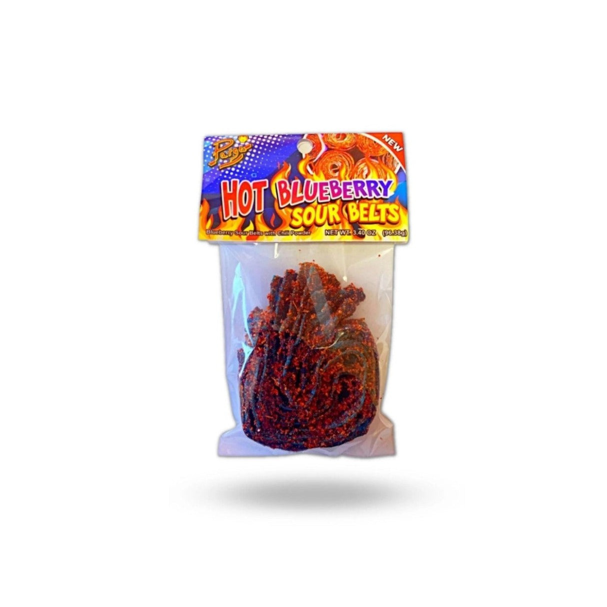 Parga Hot Blueberry Sour Belts 3.4oz - 20ct