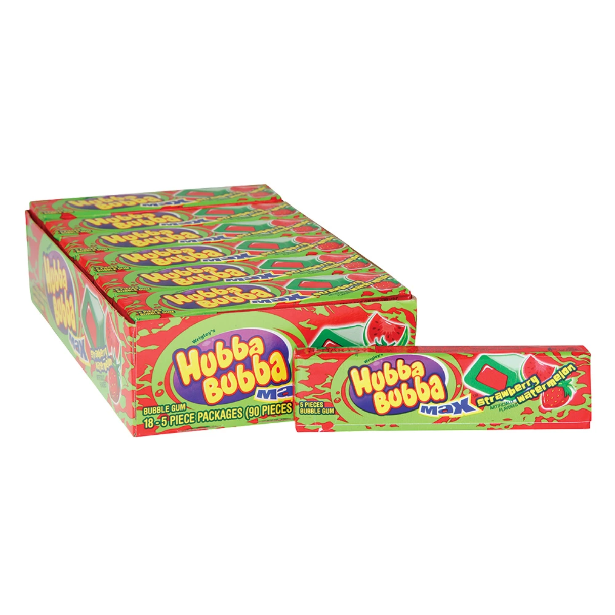 Hubba Bubba Max Strawberry Watermelon Gum - 18ct