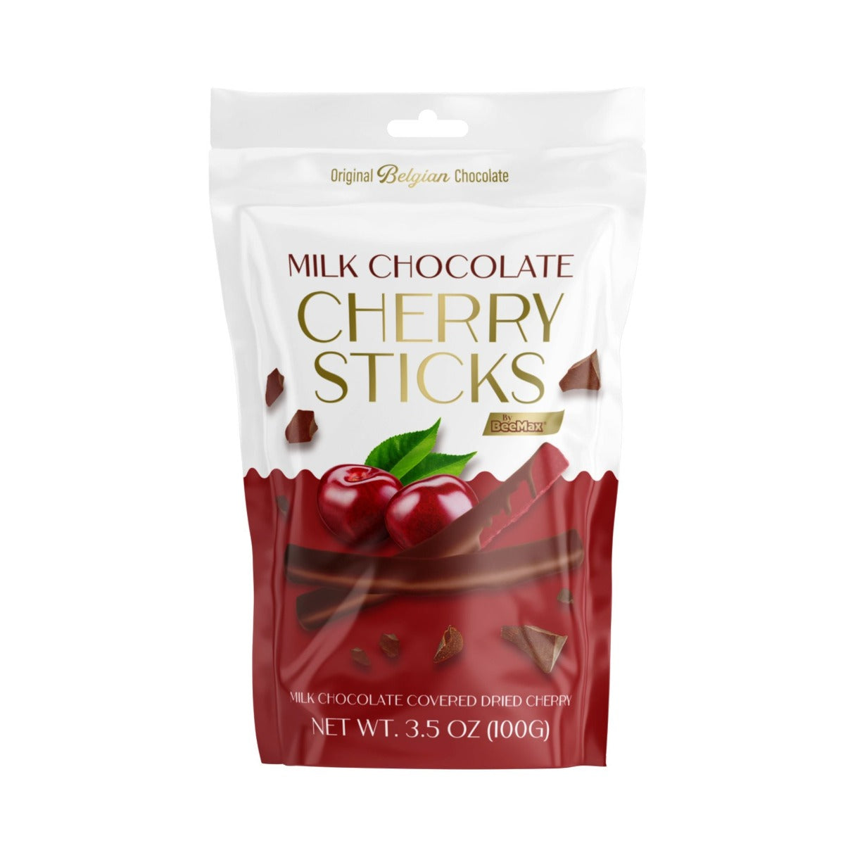 Beemax Milk Chocolate Covered Cherry Sticks 3.5oz - 12ct