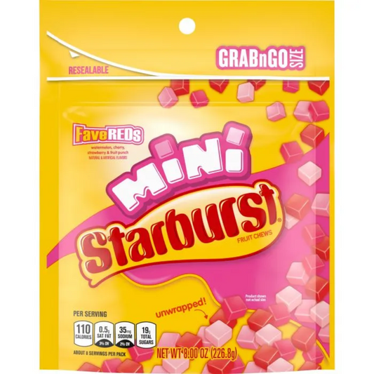 Starburst Mini Fave Reds 8oz - 8ct