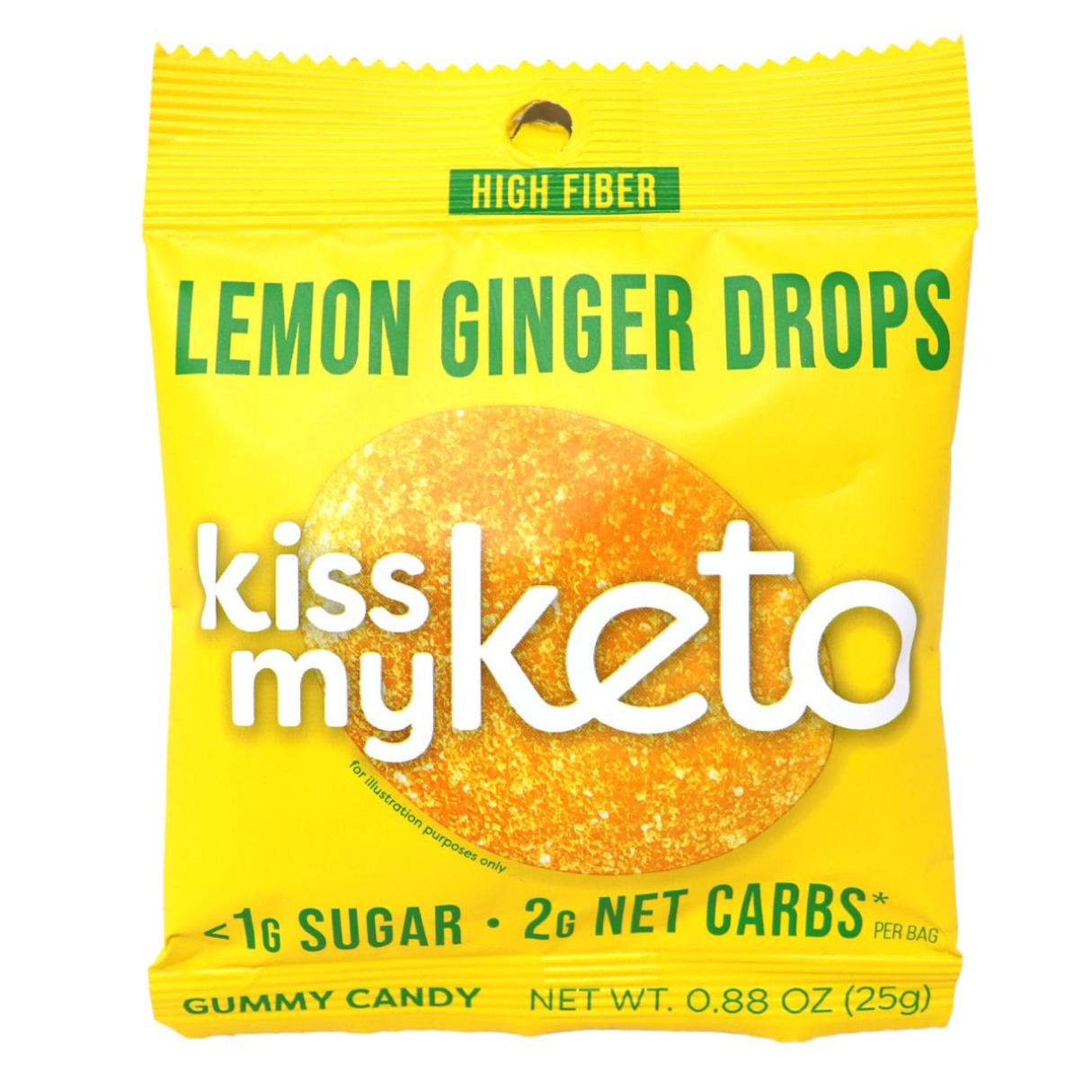 Kiss My Keto Lemon Ginger Drops Gummies 0.88oz - 128ct