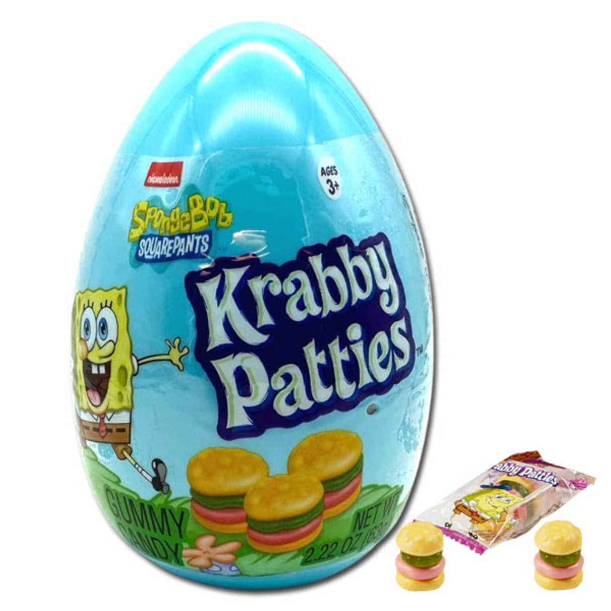 Krabby Patties Giant Plastic Egg  2.2oz - 8ct