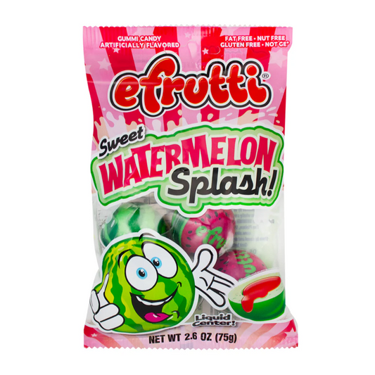 Efrutti Sweet Watermelon Splash 3D Gummi Candy 2.6oz - 12ct