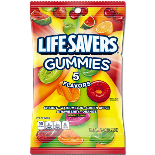 Life Savers  Gummies 5 Flavor Bag 7oz - 12ct