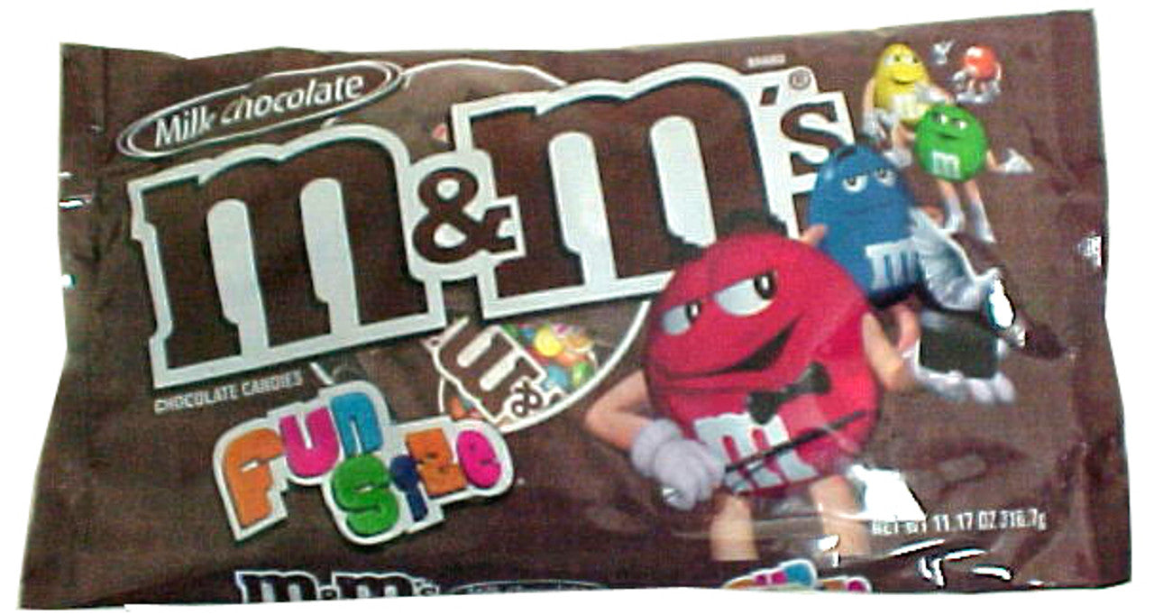 M&M's Plain Snack Size Candy Fun Size 11.17oz - 12ct