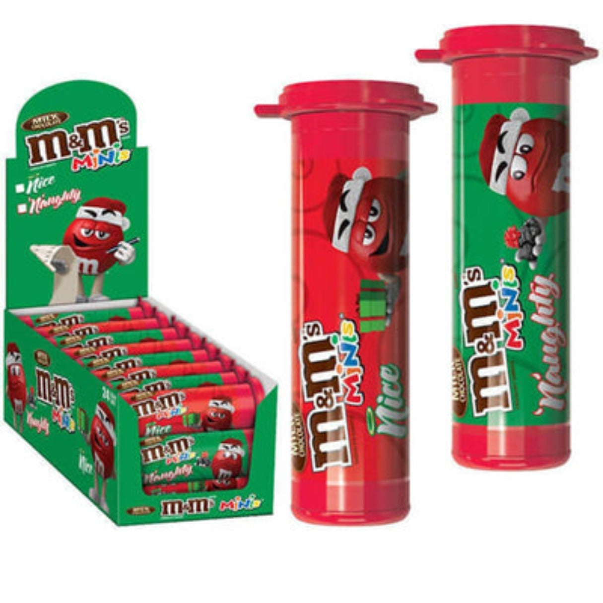 M&M's Minis Naughty or Nice Gift Tubes 1.08oz - 24ct