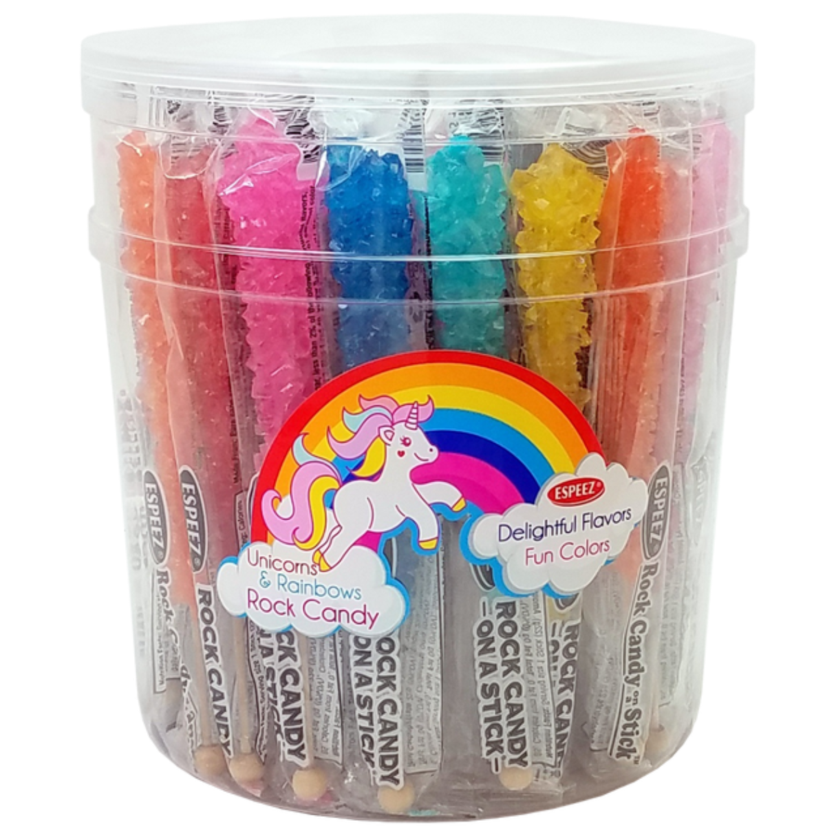 Espeez Magical Rainbow Rock Candy Jar - 36ct