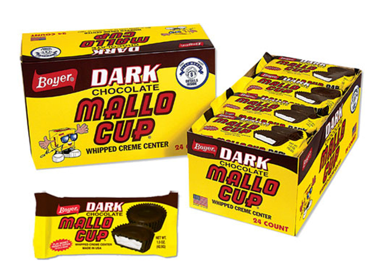 Boyer Mallo Cup Dark Chocolate 1.5oz 24ct I Got Your Candy