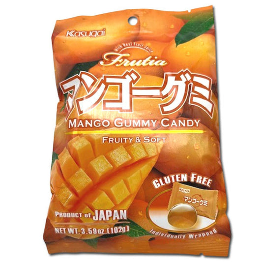 Kasugai Gummy Mango Peg Bag 3.59oz - 12ct