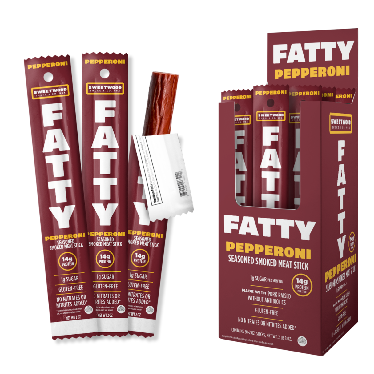 Fatty's Pepperoni Meat Sticks 2oz - 20ct