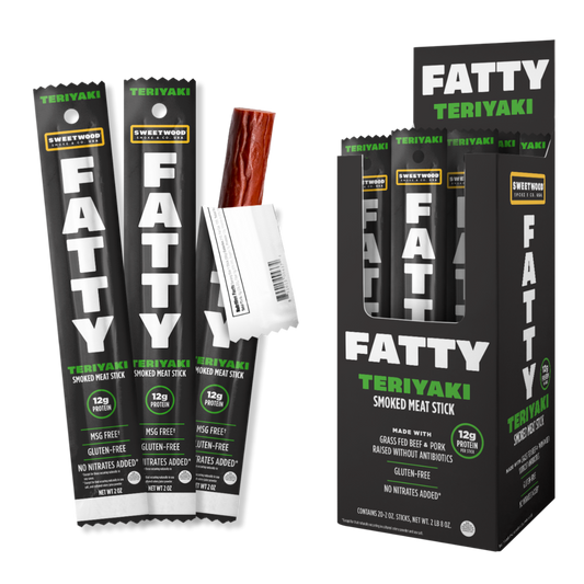 Fatty's Smoked Meat Snack Teriyaki 2oz - 20ct