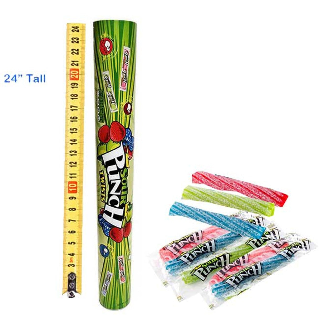 Sour Punch Mega Tube Bank 2 Feet Tall - 6ct