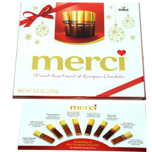 Merci Finest Select Assorted Chocolates Box 8.8oz - 12ct