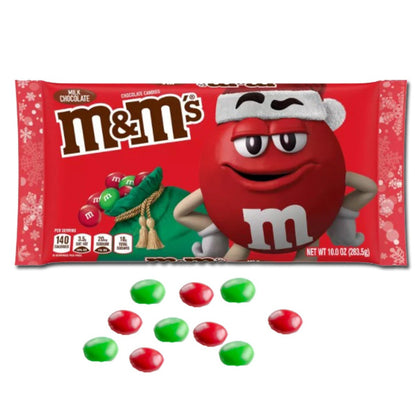 M&M's Milk Chocolate Christmas Bag 10oz - 12ct