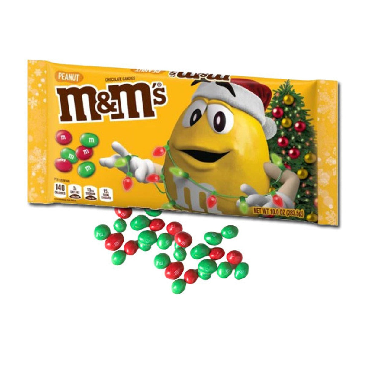 M&M's Peanut Christmas Candy 10oz - 12ct