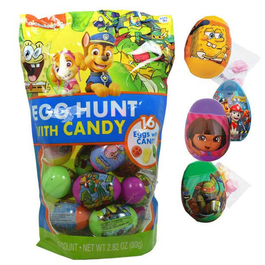 Nickelodeon Eggs Filled With Candy 2.82oz - 6ct