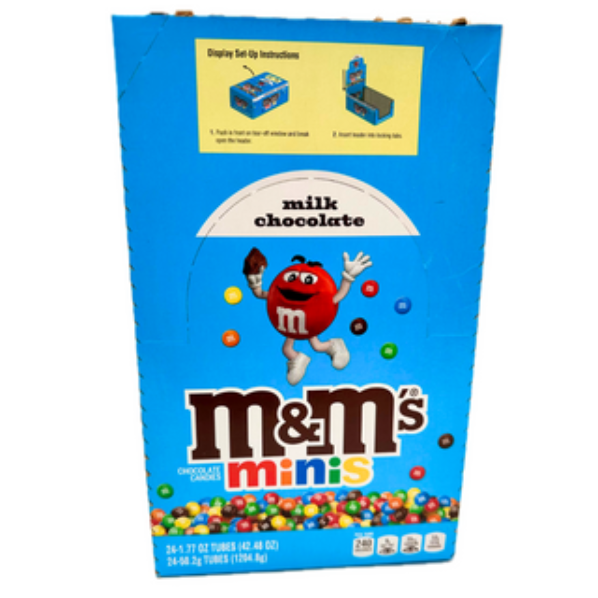 M&M's Milk Chocolate Minis Tubes 1.77oz - 24ct