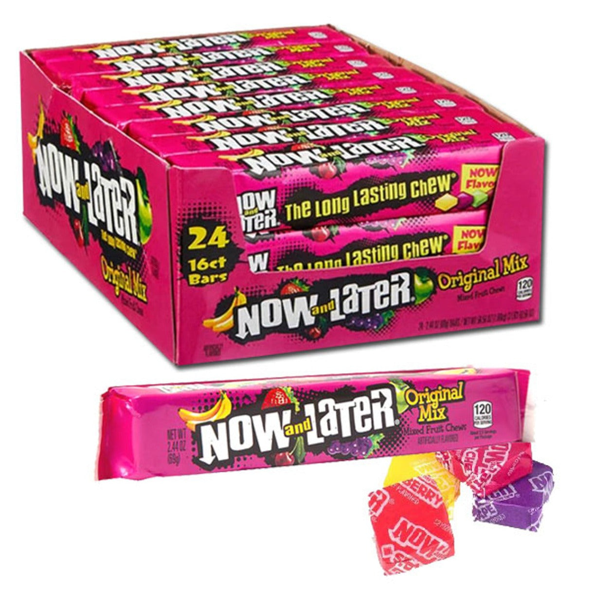 Now & Later Assorted Chews 2.44oz - 24ct