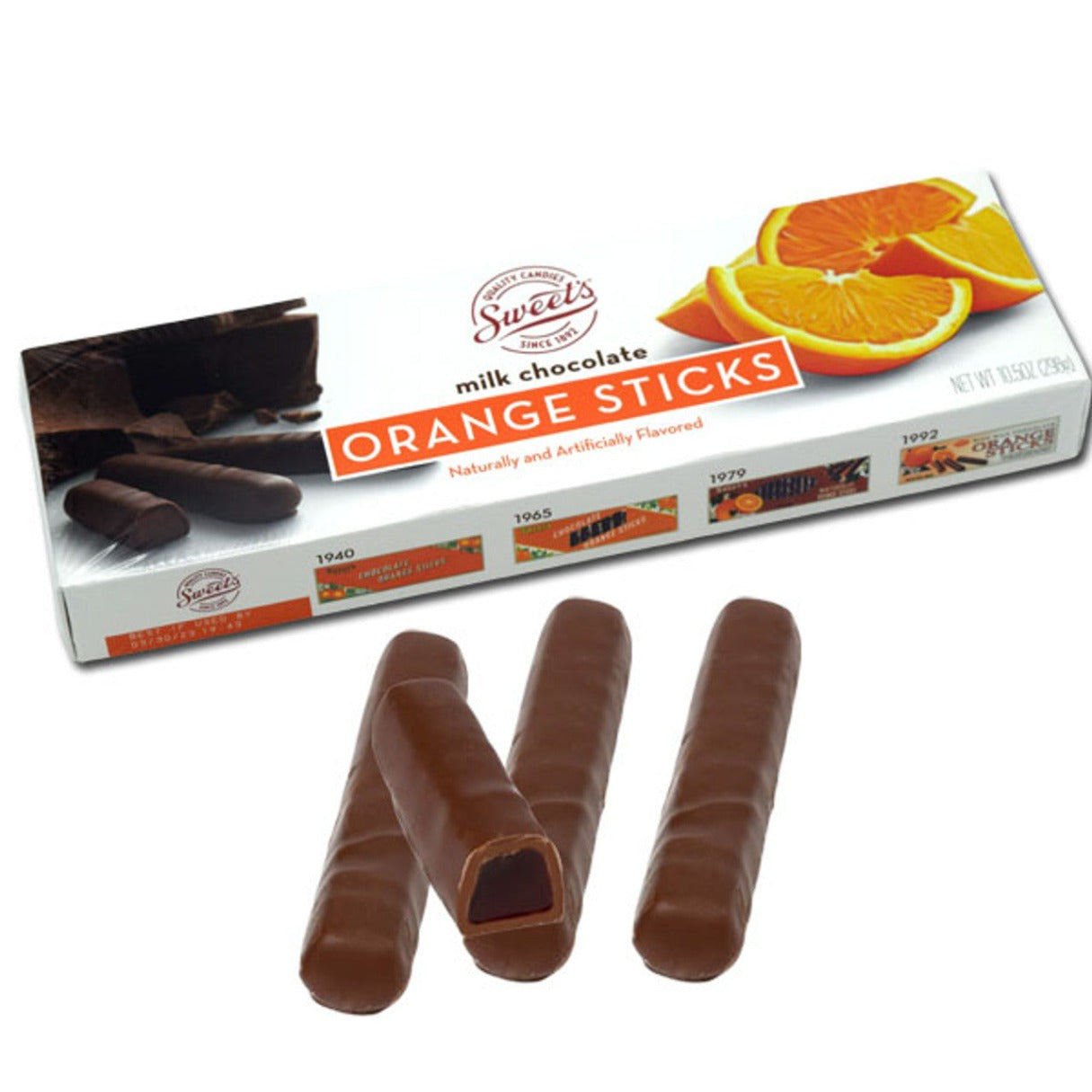 Milk Chocolate Sticks Orange 10.5oz -12ct