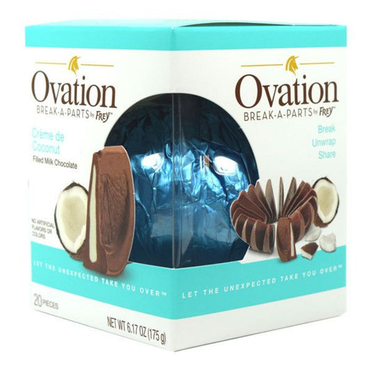 Ovation Creme De Coconut Milk Chocolate Ball 6.17oz - 12ct