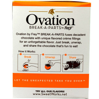 Ovation Creme De Orange Milk Chocolate Ball 6.17oz - 12ct