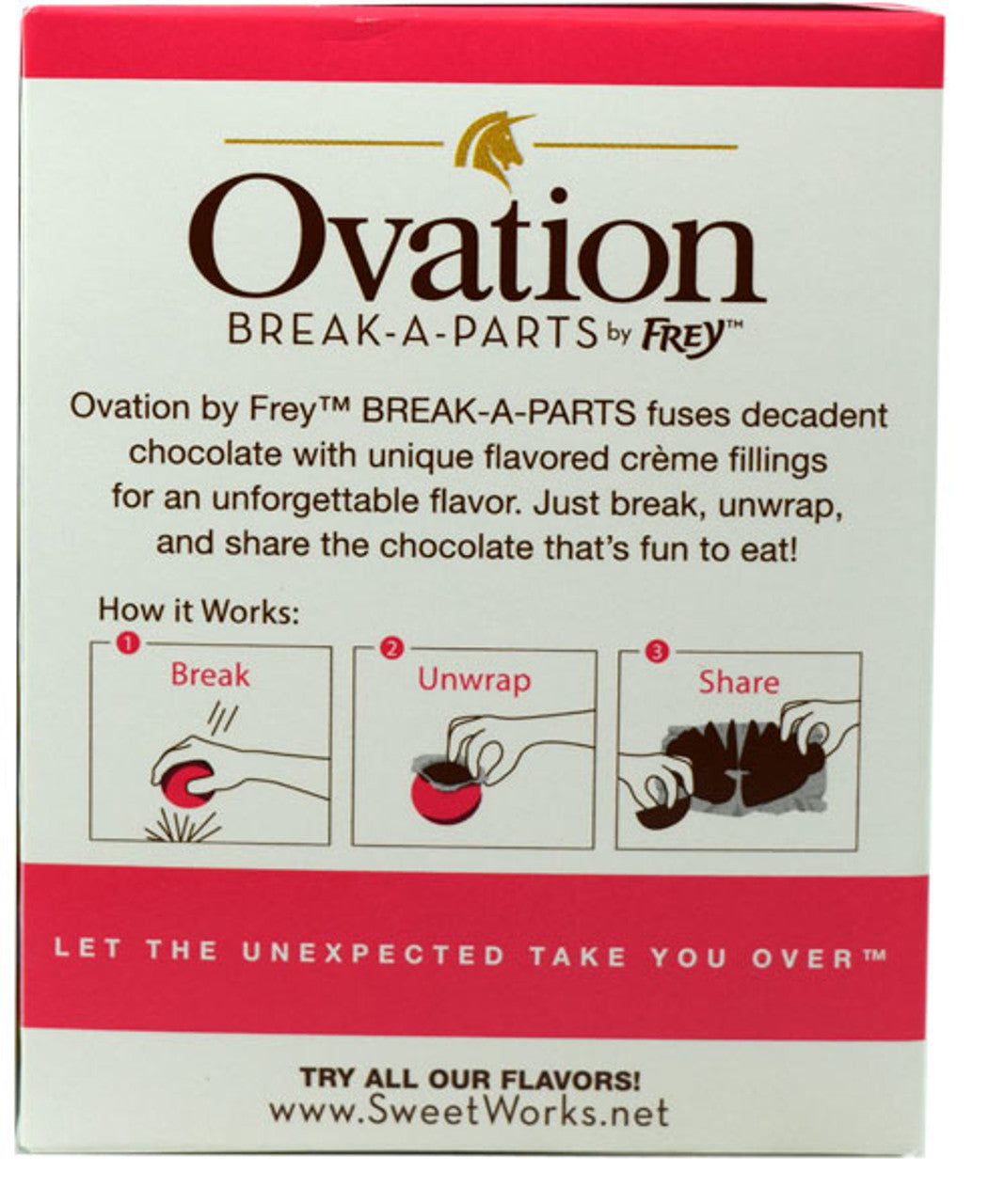 Ovation Creme De Raspberry Milk Chocolate Ball 6.17oz - 12ct