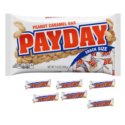 PayDay Snack Size Candy Bars Bag 11.6oz - 6ct