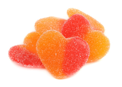 Vidal Gummi Peach Hearts 4.4lb - 1ct