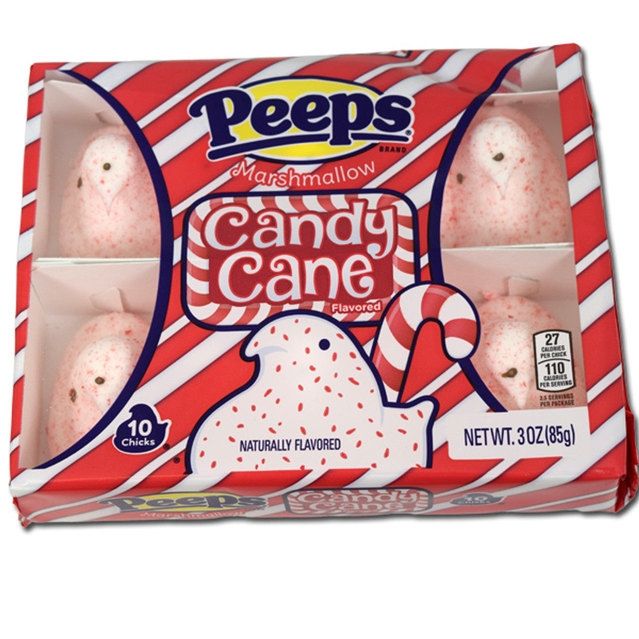 Peeps Candy Cane Flavored Chicks 3oz - 36ct