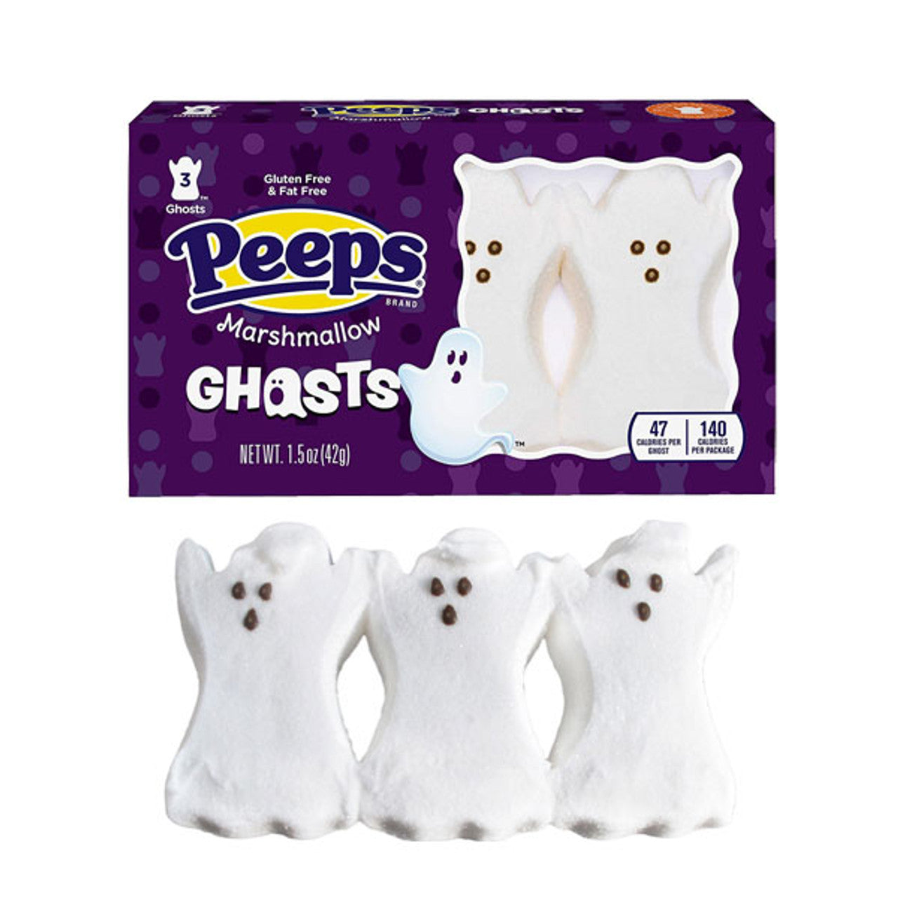 Halloween Peep Ghosts 3pcs 1.5oz  - 24ct