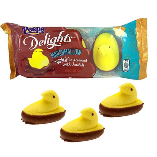 Peeps Delights Yellow Chocolate Dipped 1.5oz - 24ct