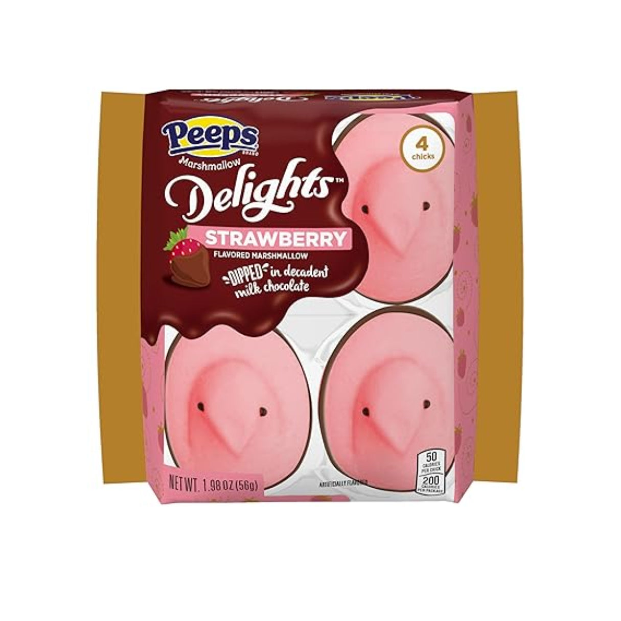 Peeps Delights Strawberry Chicks 4pc 1.98oz - 24ct