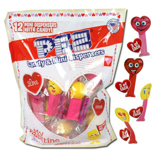 Pez "Mini" Valentine's Dispenser Candy - 6ct