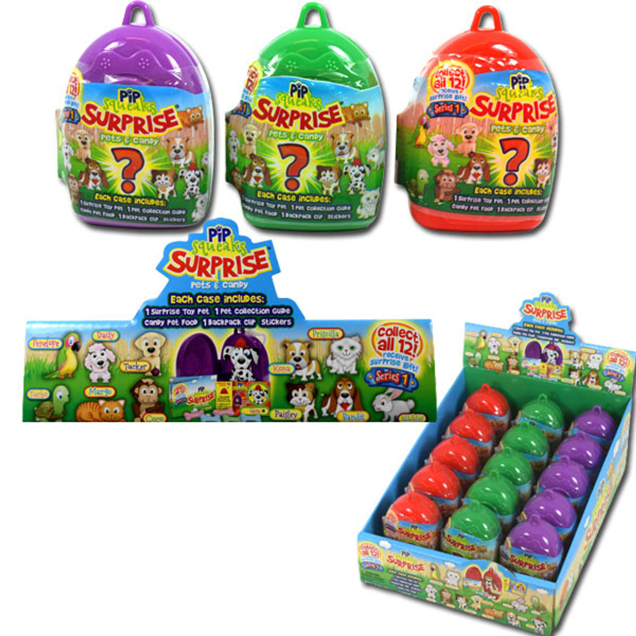 Pips Squeaks Surprise Candy Pet 15/BX