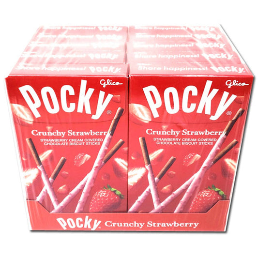 Glico Pocky Crunchy Strawberry 1.79oz - 10ct