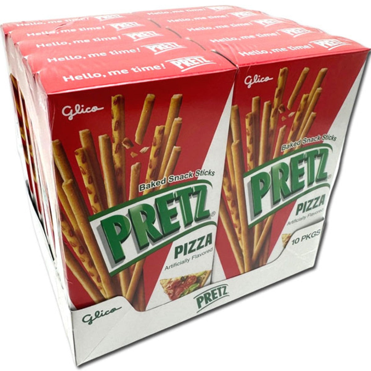 Glico Pretz Pizza Flavored Baked Snack Sticks  1.09oz - 10ct