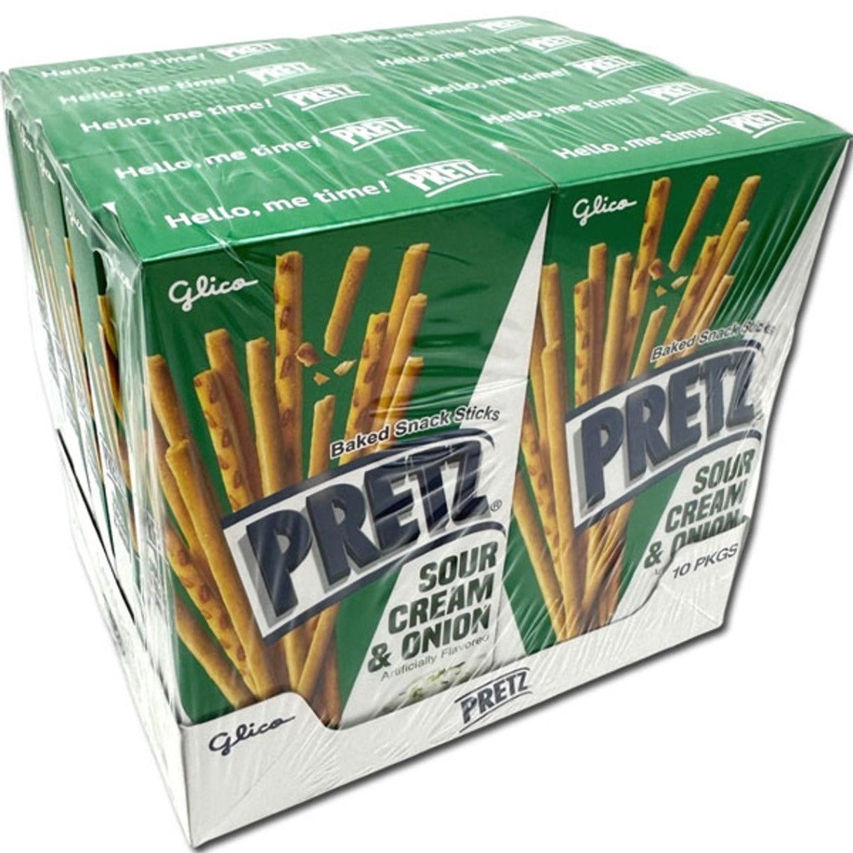 Glico Pretz Sour Cream & Onion Baked Snack Sticks 1.09oz - 10ct