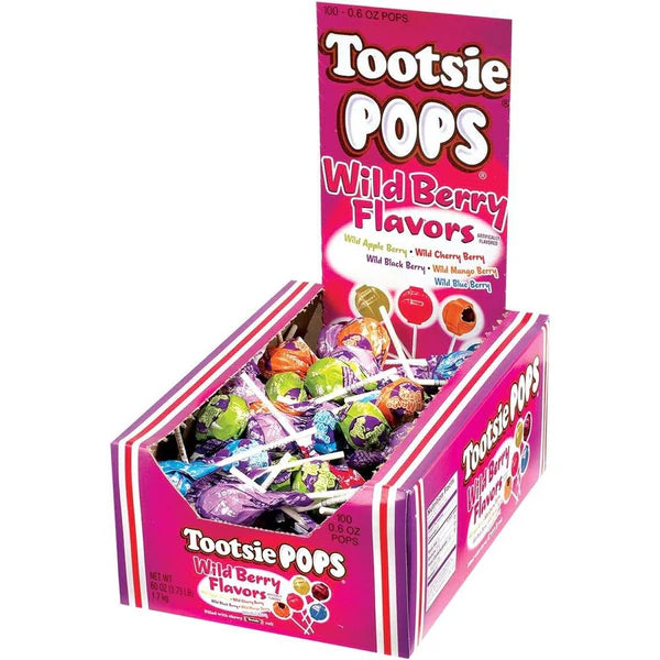 Tootsie Pop Wild Berry Lollipops - 100ct