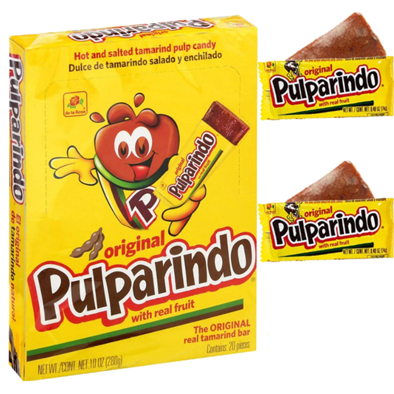 Pulparindo Original Tamarind Bar 0.49oz - 20ct