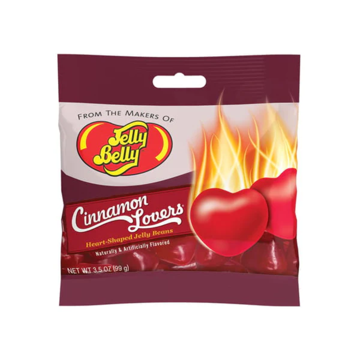 Jelly Belly Cinnamon Lovers Heart Shaped Jelly Beans 3.5oz - 12ct