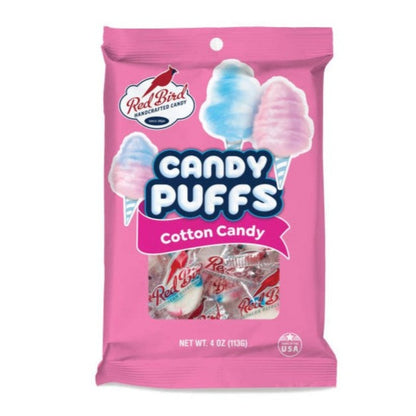 Red Bird Cotton Candy Candy Puffs  4oz - 12ct