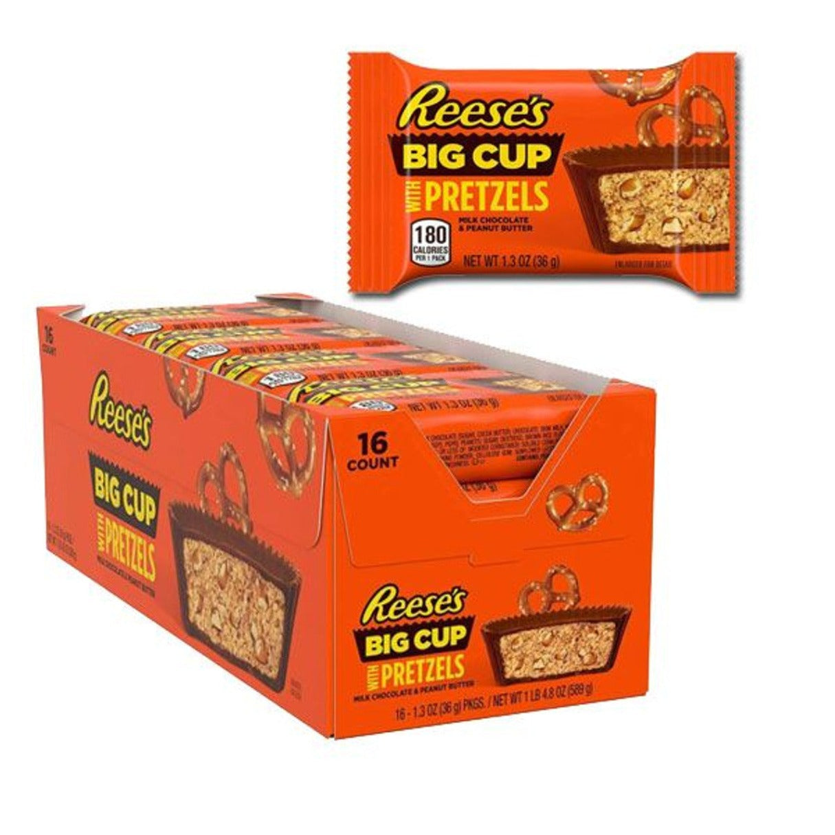 Reese's Big Cup With Pretzels 1.3oz - 16ct