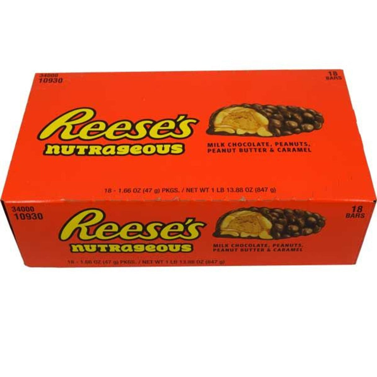 Reese's Nutrageous Candy Bar 1.66oz - 18ct
