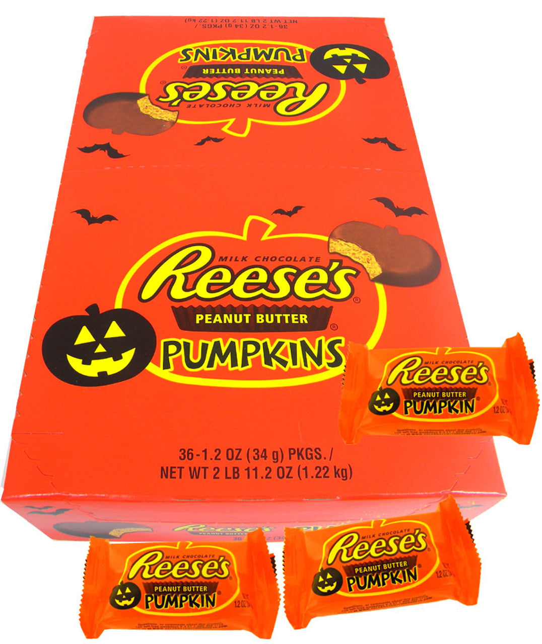 Reese's Peanut Butter Pumpkins Halloween Candy 1.2oz - 36ct